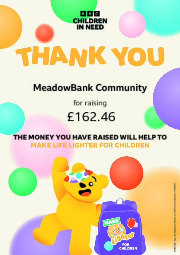 Children in need certificate