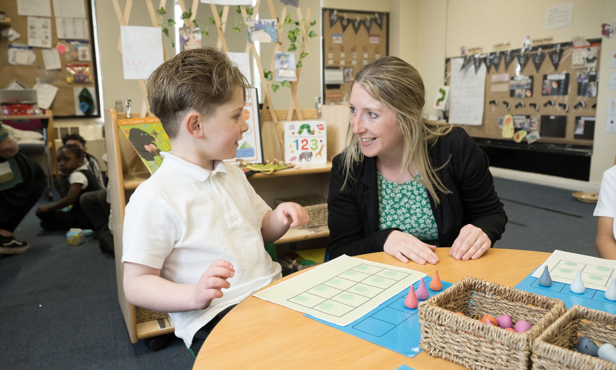 Pupil and teacher